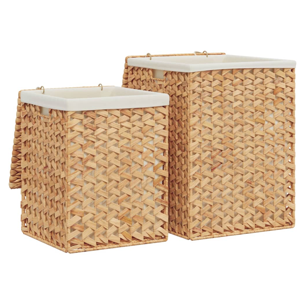 vidaXL Laundry Baskets 2 pcs Water Hyacinth