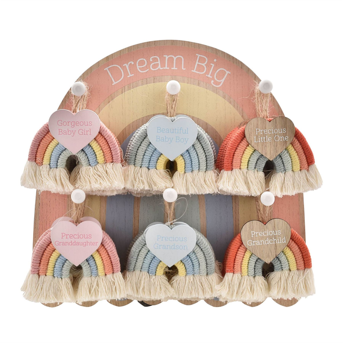 Petit Cheri Rainbow Plaque Display Including 36 Hangers Widdop