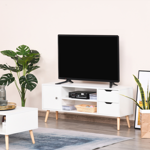 Modern TV Stand Storage Shelf Media Console Table Entertainment Center Homcom