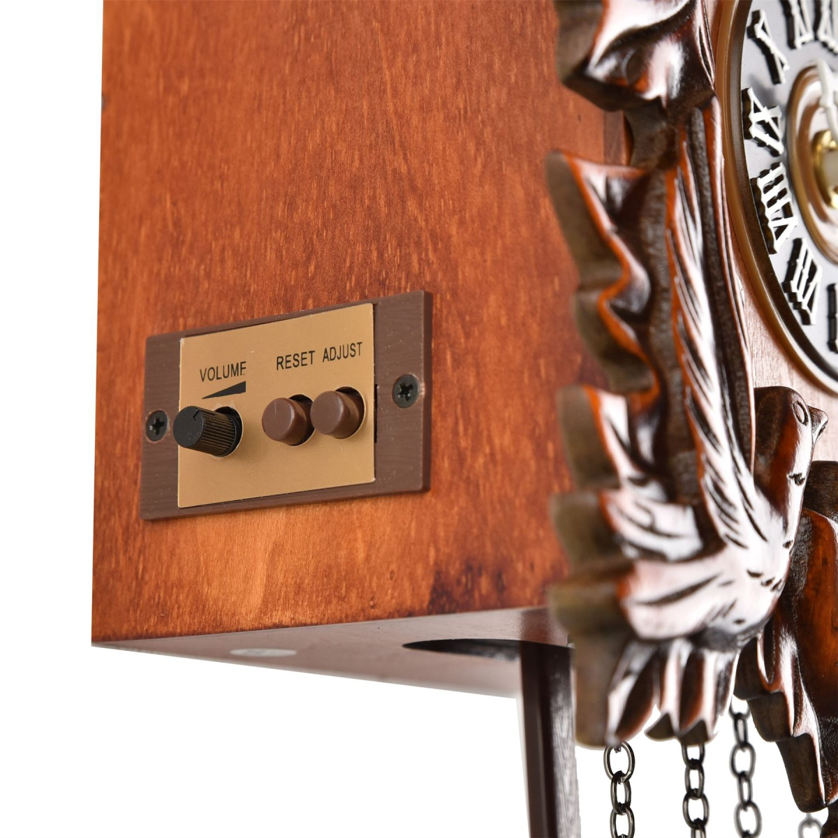 Qtz Cuckoo Clock - Wooden - Pitched Roof Widdop