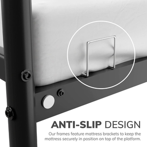 Extra Strong Double Metal Bed Frame In Black - Improved House of Home