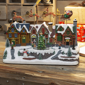 LED Light Up Musical Village 16" Widdop