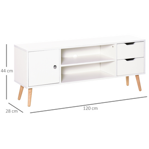 Modern TV Stand Storage Shelf Media Console Table Entertainment Center Homcom