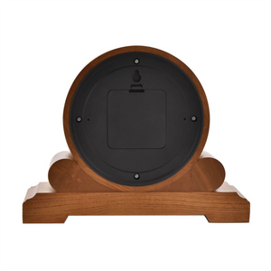 Wm. Widdop Barrel Shape Oak Finish Arabic Mantel Clock Widdop