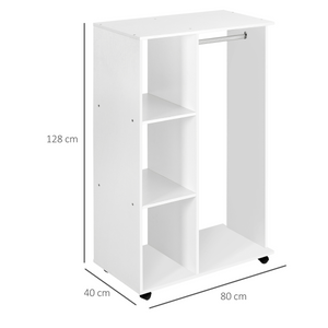 Storage Wardrobe White with Shelves Unbranded