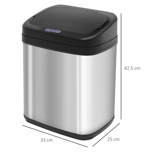 20L Stainless Steel Auto Kitchen Bin Sensor Bucket in L Size HOMCOM