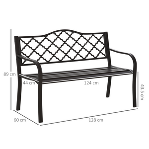 Cast Iron Front Porch Bench Mesh Patio Folding Rocking Set Lawn Furniture Outsunny