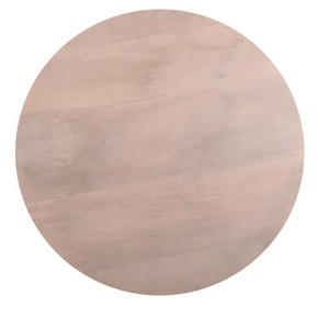 Valencia Cane & Mango Wood Round Coffee Table Indian Hub