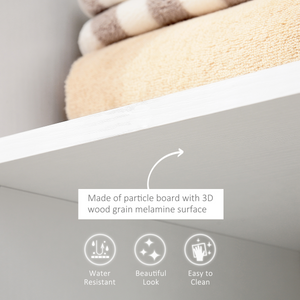 Storage Wardrobe White with Shelves Unbranded