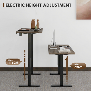 Height Adjustable Electric Standing with 4 Memory Preset Black Vinsetto Unbranded