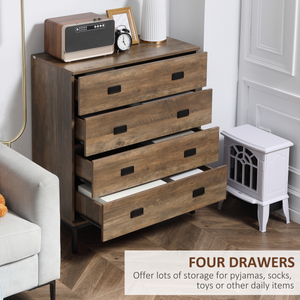 Chest of Drawers, 4 Drawer Unit Storage Chest Bedroom Living Room Unbranded