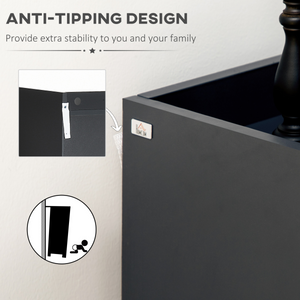 Modern Shoe Cupboard for Hallway with Open Compartment and Adjustable Shelves Unbranded