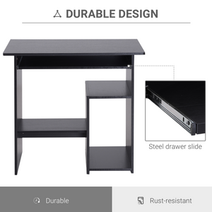 Computer Desk, 73.5H cm-Black HOMCOM