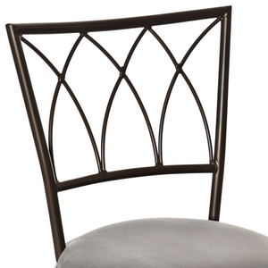 Set of 2 Bar Chairs Swivel Armless Upholstered Metal Frame Barstools Unbranded