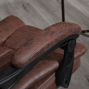 Executive Office Chair Computer Swivel Chair for Home with Arm, Footrest, Brown Vinsetto