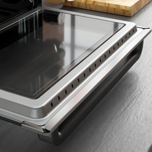 HOMCOM 30L Mini Oven with Adjustable Temperature, 60 Min Time 1600W, Silver HOMCOM