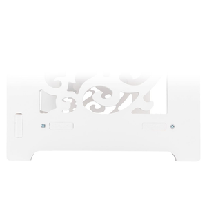 Wood-plastic Board Four Tiers Carved Shoe Rack White A N/A