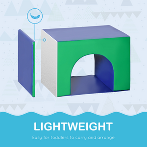 HOMCOM 7 Pieces Kids Foam Soft Play Set Toddler Climbers Play Structures Unbranded