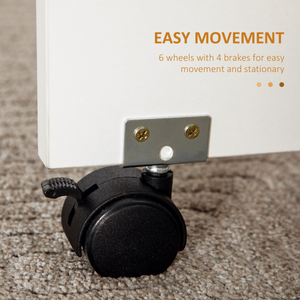 Folding Dining Table, Drop Leaf Table With Storage Drawers White HOMCOM