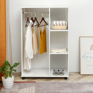 Storage Wardrobe White with Shelves Unbranded