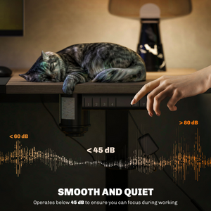 Height Adjustable Electric Standing with 4 Memory Preset Black Vinsetto Unbranded