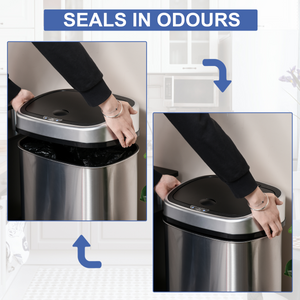 Sensor Dustbin Touchless Automatic Bin Mirror Stainless Steel 48L HOMCOM