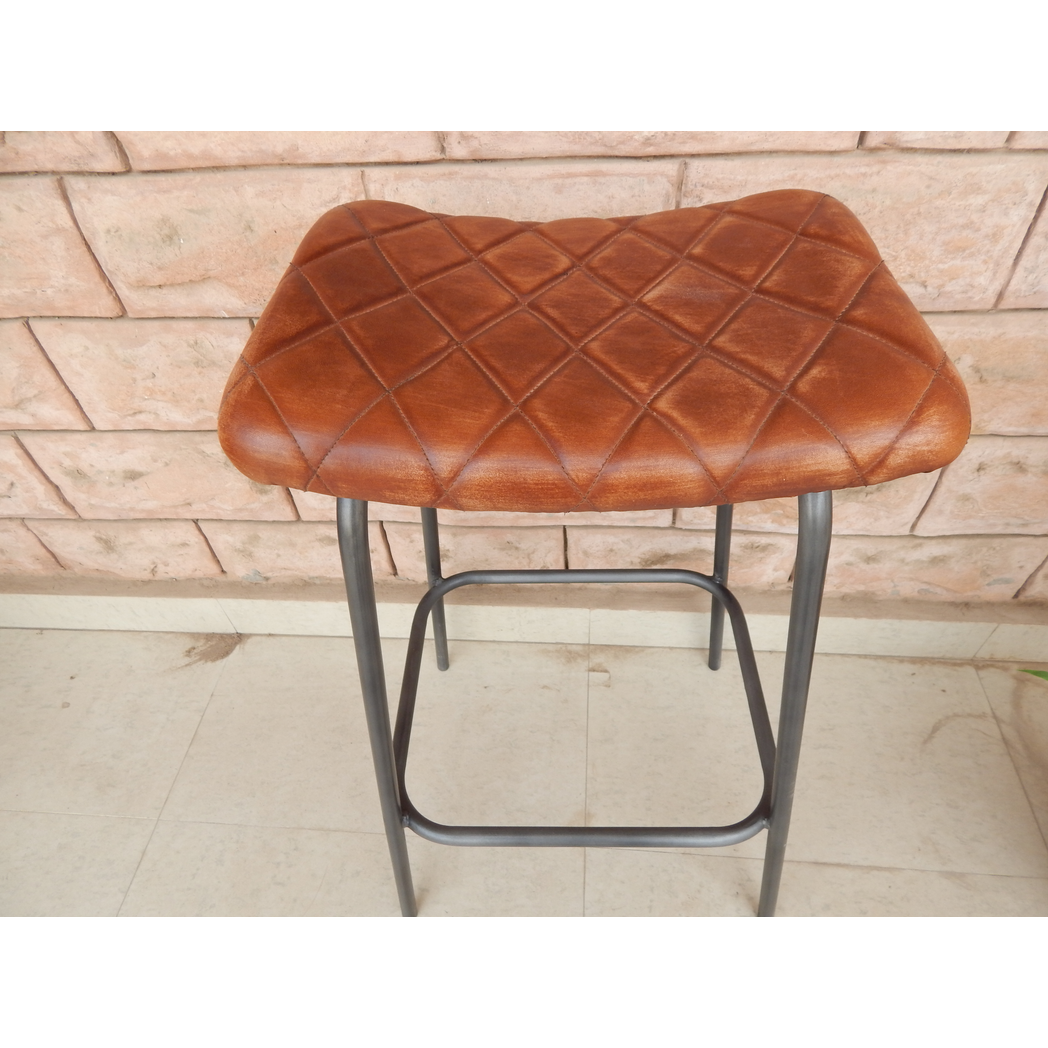 78CM LEATHER STOOL MSL