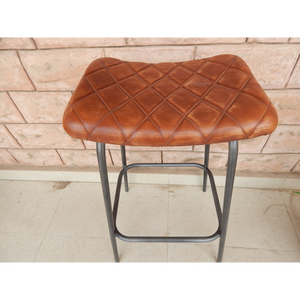 78CM LEATHER STOOL MSL