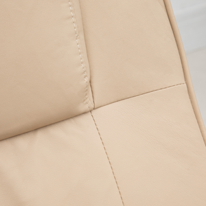 Freestanding Living Room Chair with High Density Cushion and Footrest Cream Unbranded