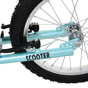 HOMCOM 90-96cm Kids Kick Scooter Adjustable Handlebar Inflatable Wheels Blue HOMCOM