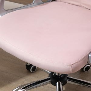 Office Chair Luxury Velour Diamond Tufted Padded Ergonomic 360� Swivel Pink Unbranded
