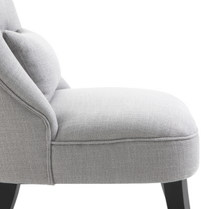 Fabric Single Sofa Dining Chair Upholstered W/ Pillow Solid Wood Leg Living Room HOMCOM