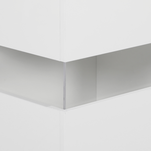 HOMCOM LED Sideboard, High Gloss Storage Cabinet with 4 Drawers, White HOMCOM