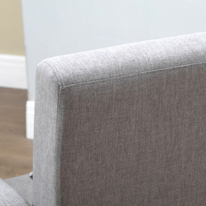 Nordic Leisure Lounge Sofa Accent Chair with Pillow for Bedroom Grey HOMCOM