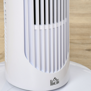 HOMCOM 30" Tower Fan Noise Reduction Wind 3-Level Cool ABS Indoor White HOMCOM