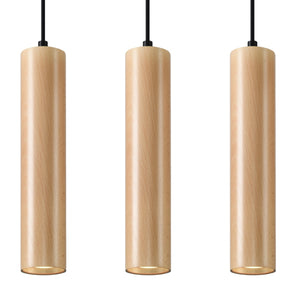 Pendant lamp wood Lino Scandinavian Design GU10 Sollux Lighting