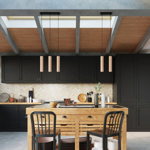 Pendant lamp wood Lino Scandinavian Design GU10 Sollux Lighting