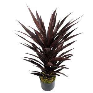 85cm Dark Red Yucca Plant Artificial Leaf