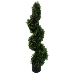 120cm Sprial Cedar Tree Artificial Topiary Leaf