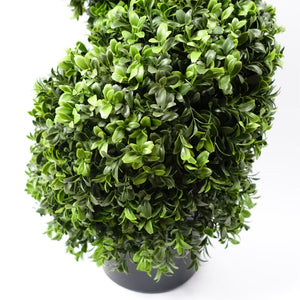 120cm Sprial Buxus Artificial Tree UV Resistant Outdoor Leaf