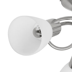 Ceiling Lamp with Glass Shades for 3 E14 Bulbs vidaXL