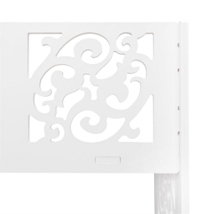 Wood-plastic Board Four Tiers Carved Shoe Rack White A N/A