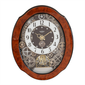 Rhythm Magic Motion Clock Crystal Decoration Wood Effect Widdop