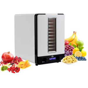11Tier Food Dehydrator 550W Food Dryer Machine with Adjustable Temperature White HOMCOM