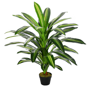 110cm/3.6FT Artificial Dracaena Tree Decorative Plant 40 Leaves Outsunny Unbranded