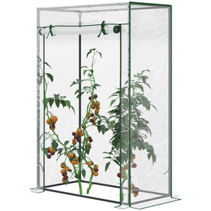100x50x150cm Greenhouse Steel Frame PVC Cover with Roll-up Door Outdoor Green Outsunny