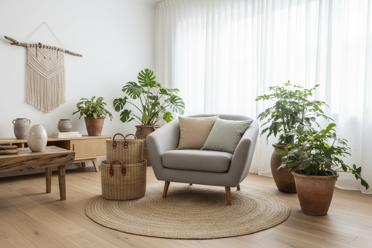 Natural Home Decor Ideas & Grey Shell Chair Styling Guide