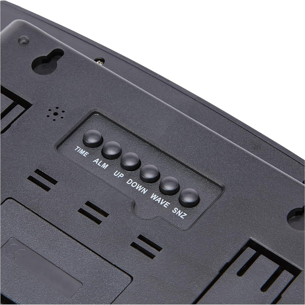 Precision Radio Controlled Wall Desk Clock, Day/date, Temperature Digital Display Alarm Clock AP046 Precision