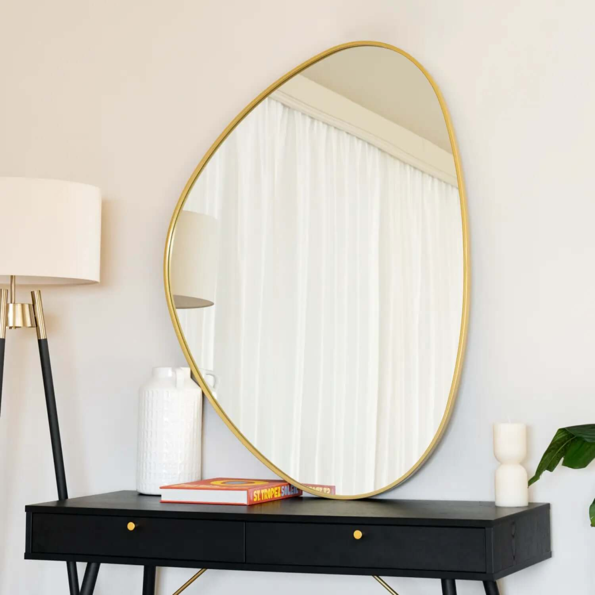 Izumi- Gold Metal Irregular Mirror - 120cm x 90cm
