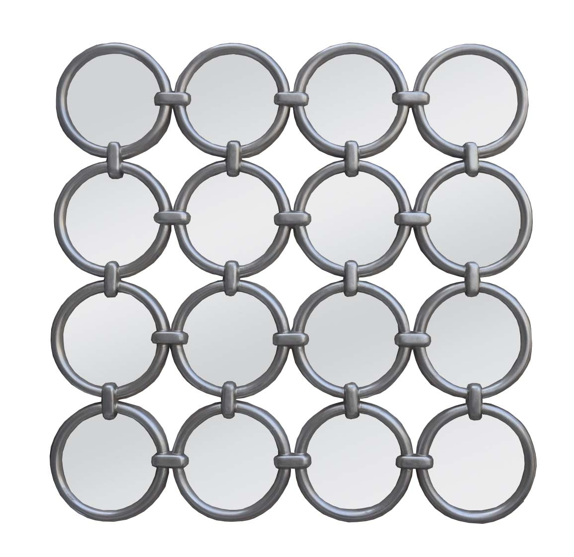 118 X 118CM SILVER FRAME MIRROR